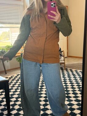 Burton Olive and Rust Soft-Lined Jacket - XS/S